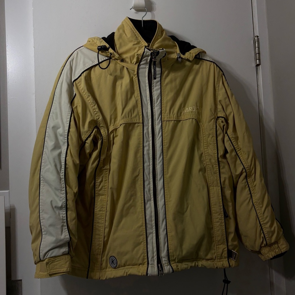 Women's Yellow and White Ski Jacket